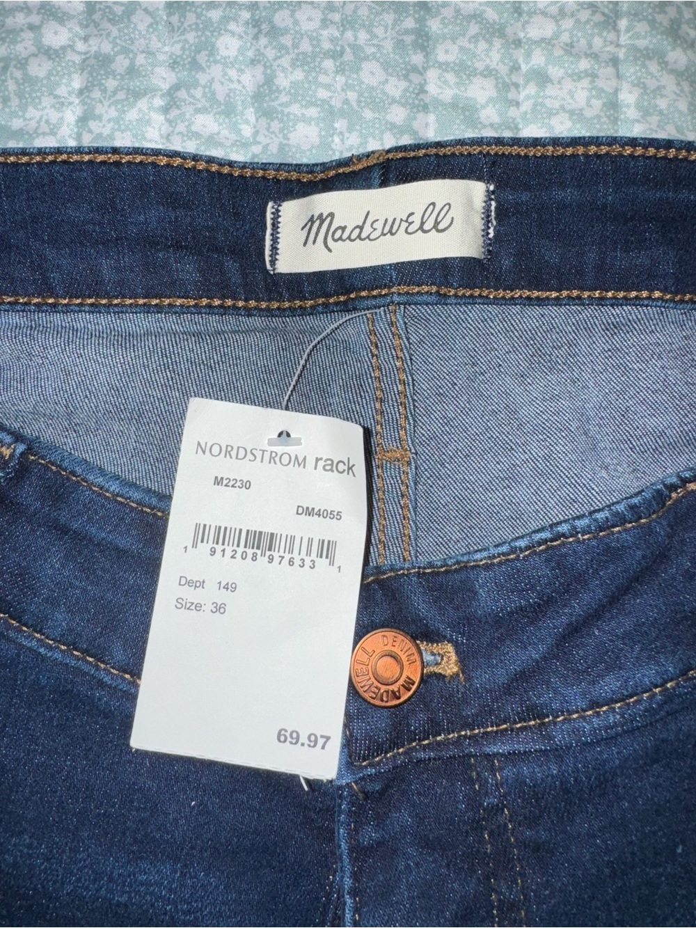 Madewell High-Rise Skinny Jeans — Dark Blue Denim